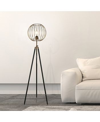 Hudson & Canal - Paramon Floor Lamp In Antique Brass