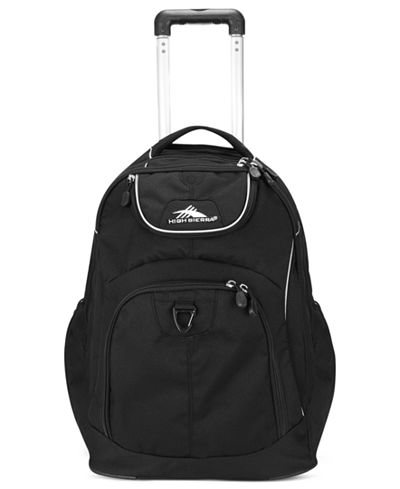 High Sierra Powerglide Rolling Backpack in Black
