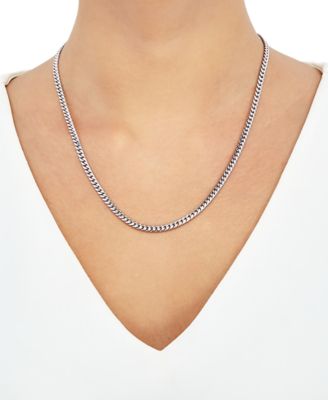 Cuban Link 22" Chain Necklace in Sterling Silver or 18k Gold-Plated Over Sterling Silver