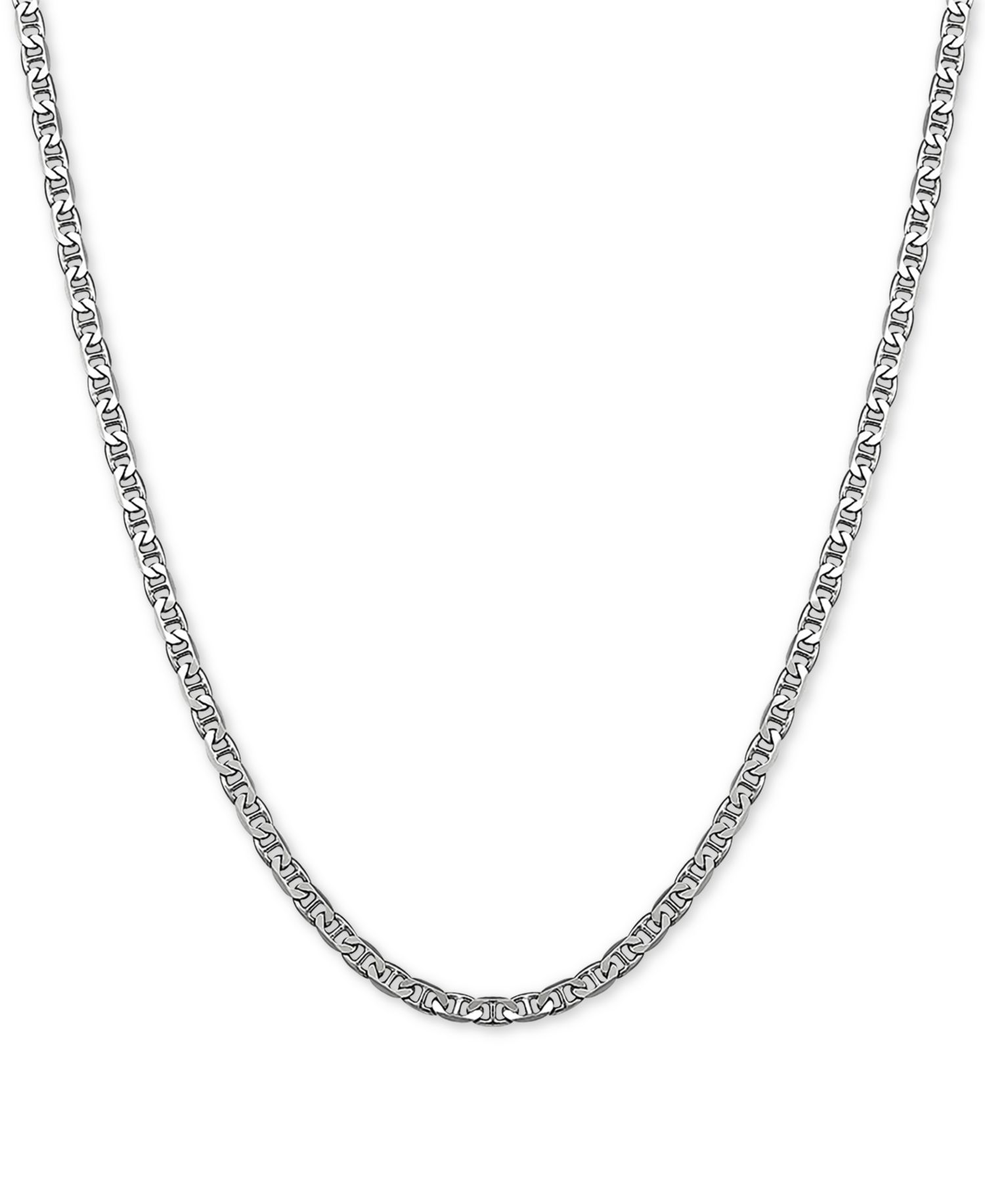Mariner Link Chain Necklace 18"-20" in Sterling Silver or 18k Gold-Plated Sterling Silver