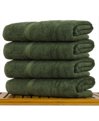 BC Bare Cotton Luxury Hotel Spa Towel Turkish Cotton Bath Towels, Set of 4