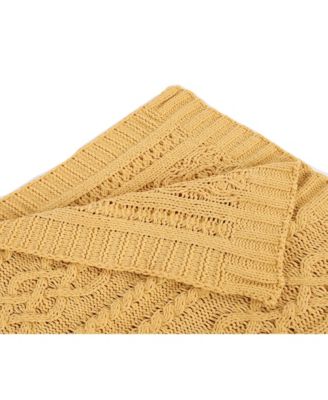 Happycare Textiles Knitted Luxury Chenille Throw, 51" x 67"