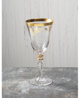 Classic Touch Set of  6 Water Glasses with Rich Design