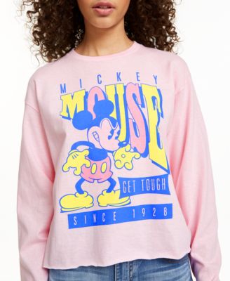 Mad Engine - Juniors' Disney Mickey Mouse Tough Long-Sleeved Graphic T-Shirt