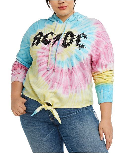 Love Tribe Trendy Plus Size Ac Dc Tie Dyed Hoodie Reviews Trendy Plus Sizes Plus Sizes Macy S