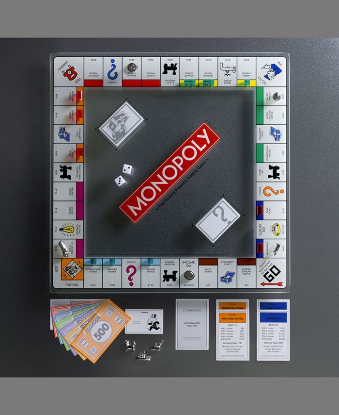 Winning Solutions Monopoly Board Game Glass Edition Macy's