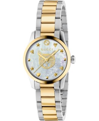 hoofdpijn Oorlogszuchtig meester Gucci Women's Swiss G-Timeless Two-Tone Stainless Steel Bracelet Watch 27mm  & Reviews - All Watches - Jewelry & Watches - Macy's