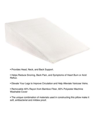 Rayon from Bamboo Fiber Cover Memory Foam Bed Wedge Pillow