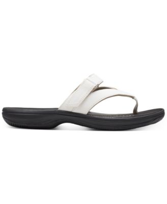 white flip flop sandals