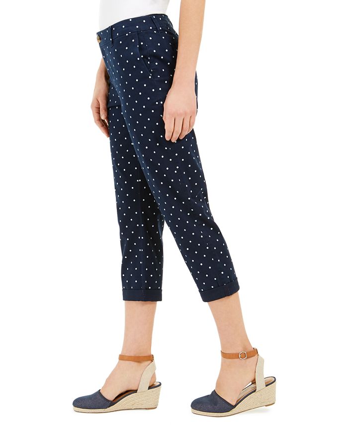 Style & Co PolkaDot Chino Capri Pants, Created for Macy's Macy's