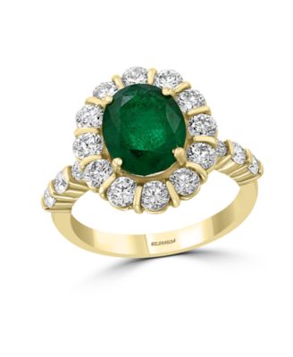 EFFY Collection - EFFY&reg; Emerald (2 1/6 ct.t.w.) and Diamond (1 1/2 ct.t.w.) Ring in 14K Yellow Gold
