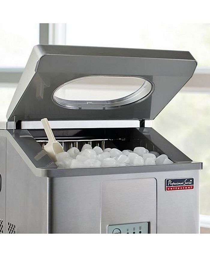 Professional Series Portable Ice Maker Stainless Steel with Ice Scoop