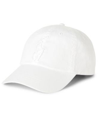 red and white polo hat