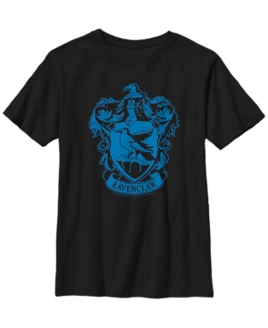 Fifth Sun Harry Potter The Deathly Hallows Blue Ravenclaw Crest Little and Big Boy Short Sleeve T-Shirt