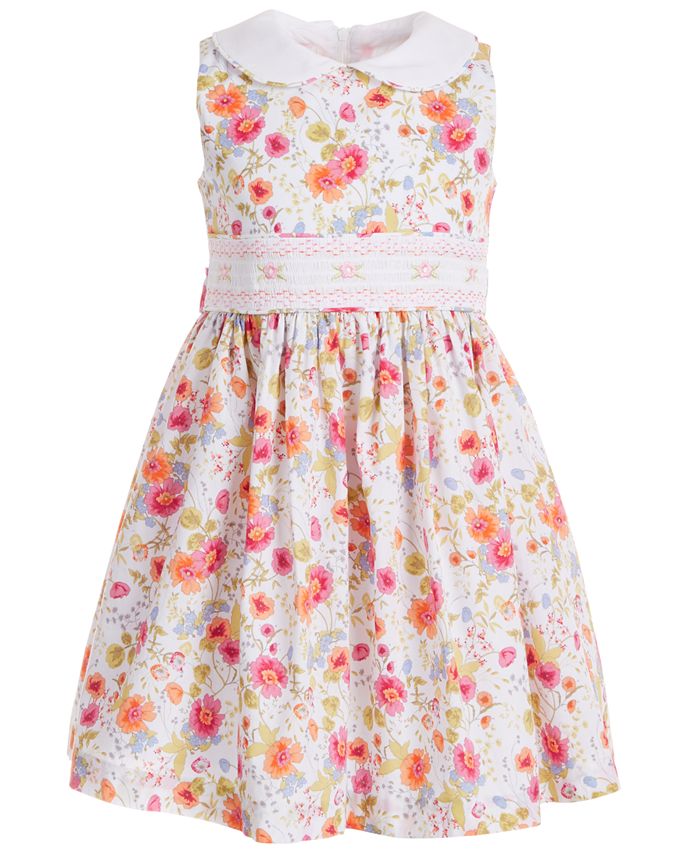 Bonnie Jean Toddler Girls Peter-Pan-Collar Floral Dress - Macy's