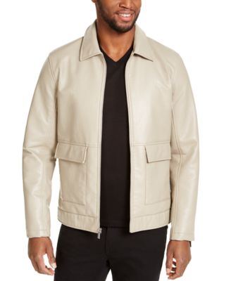 macy's inc men's leather jacket