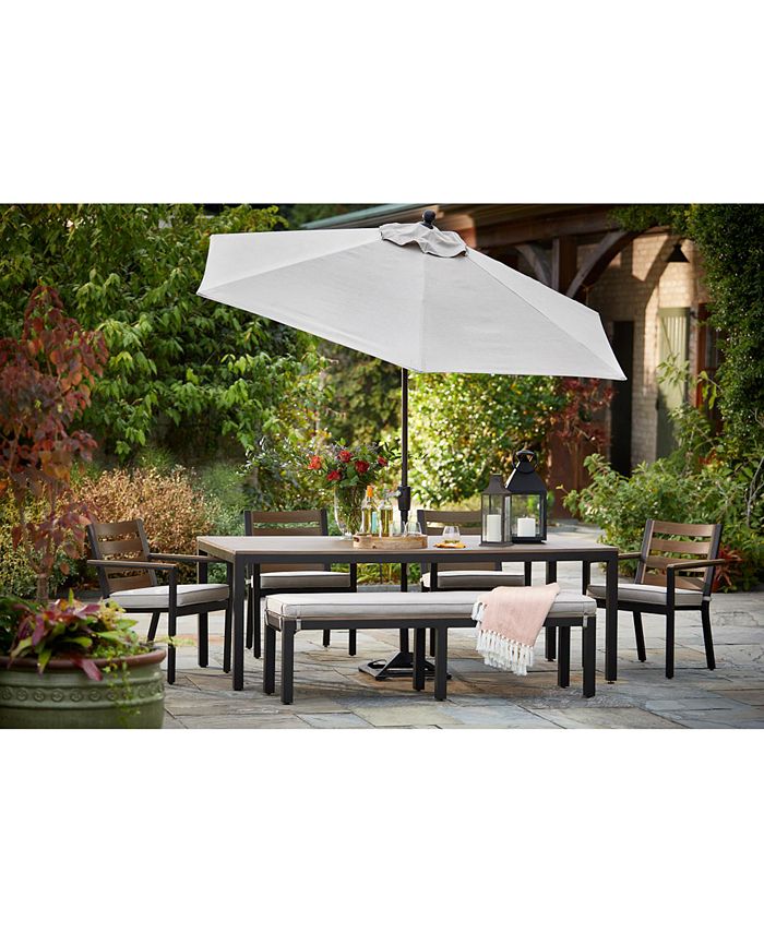 Agio Stockholm Outdoor Aluminum 8Pc. Dining Set (61" Square Dining