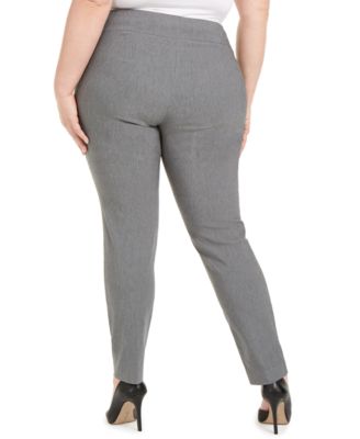 Plus Size Tummy-Control Pull-On Skinny Pants, Created for Macy's