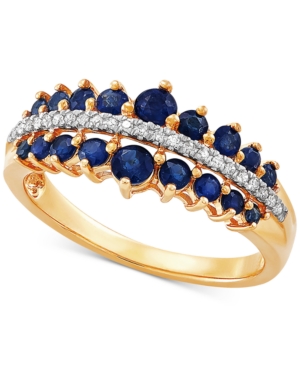 image of Sapphire (1 ct. t.w.) & Diamond (5/8 ct. t.w.) in 10k Gold