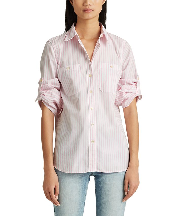 Lauren Ralph Lauren - Roll-Tab-Sleeve Striped Shirt