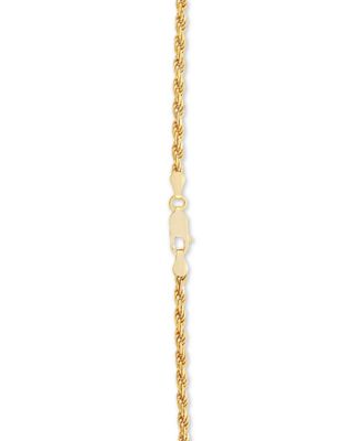 Rope Link 20" Chain Necklace in 18k Gold-Plated Sterling Silver