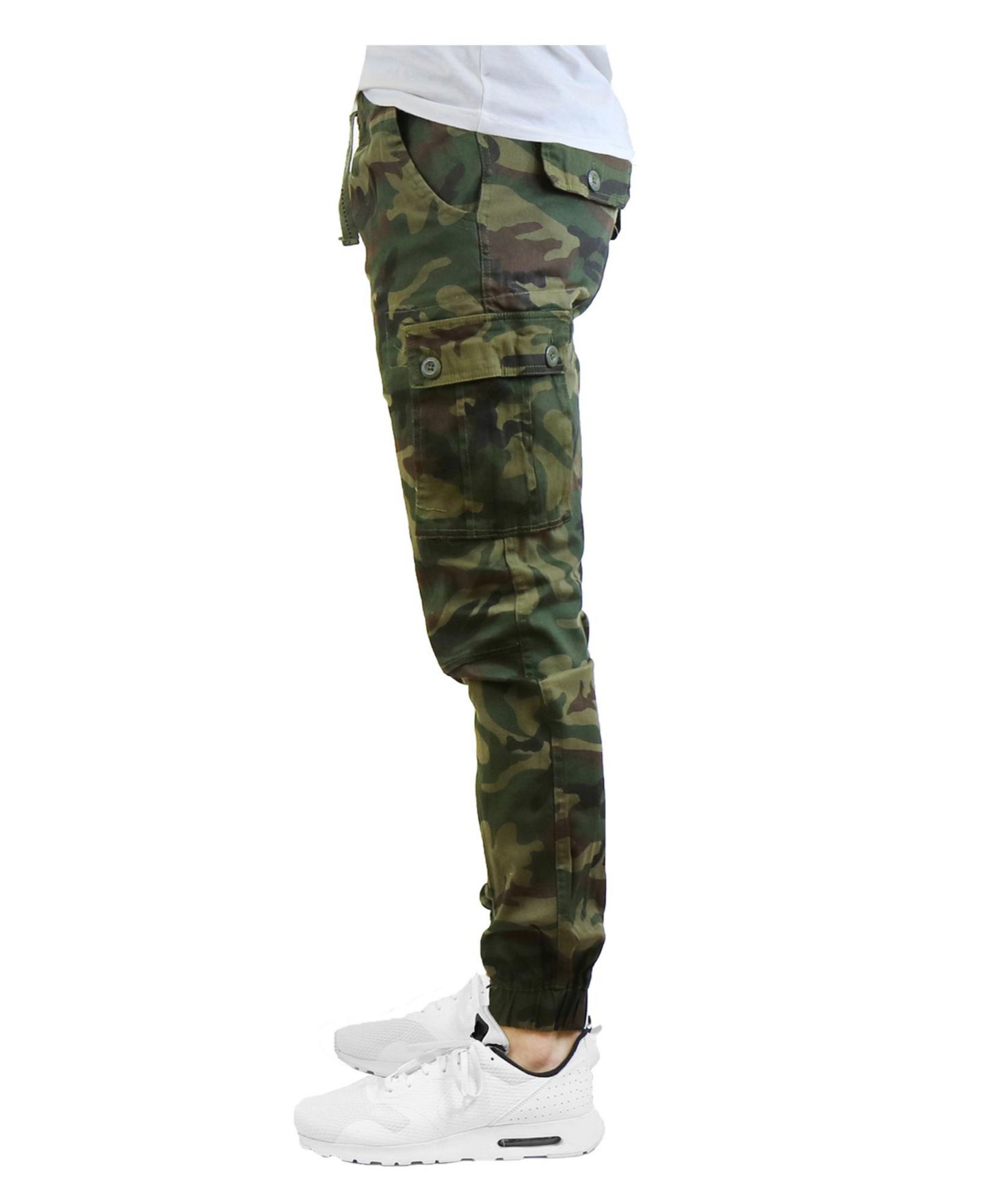 Мужские брюки Galaxy By Harvic Cotton Stretch Twill Cargo, цвет: Чёрный — фото 6