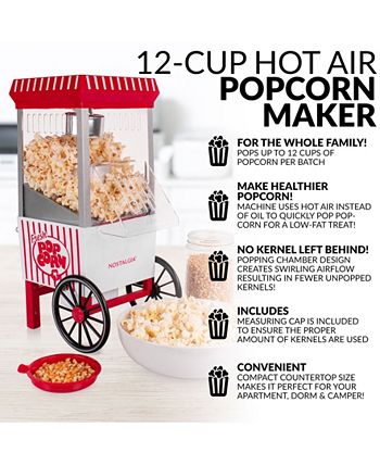 NEW Nostalgia OFP521 12-Cup Hot Air Popcorn Maker