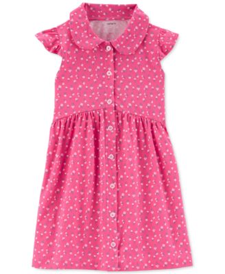 Carter's - Toddler Girls Cotton Floral-Print Shirtdress