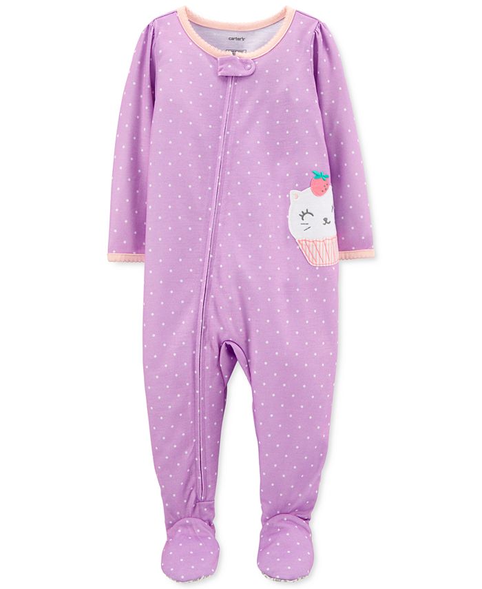 Carter's Toddler Girls 1Pc. DotPrint Catcake Footed Pajamas & Reviews