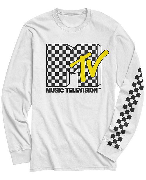 Fifth Sun Men S Retro Checkered Logo Long Sleeve T Shirt