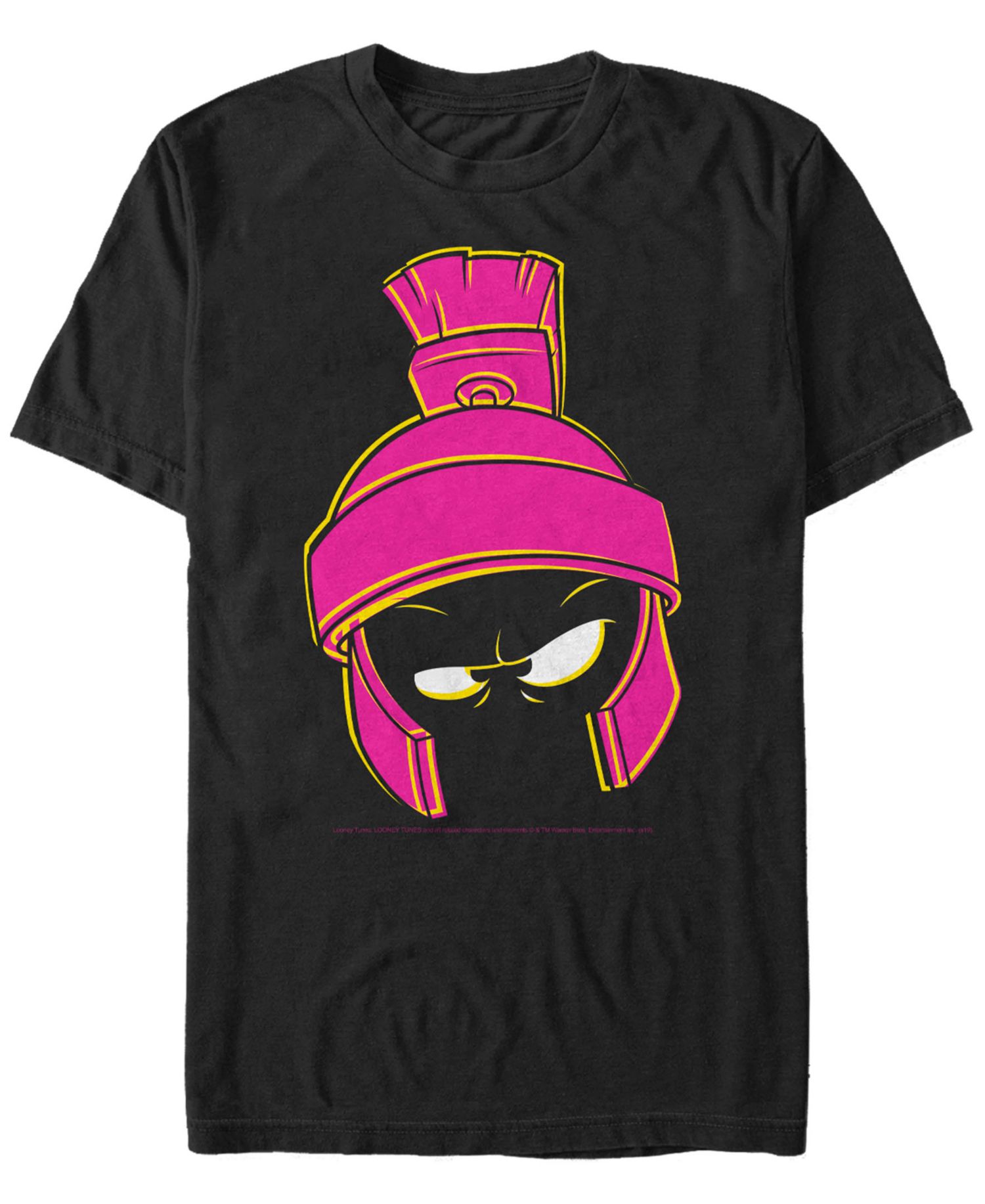 Looney Tunes Men's Marvin The Martian Neon Big Face Short Sleeve T-Shirt