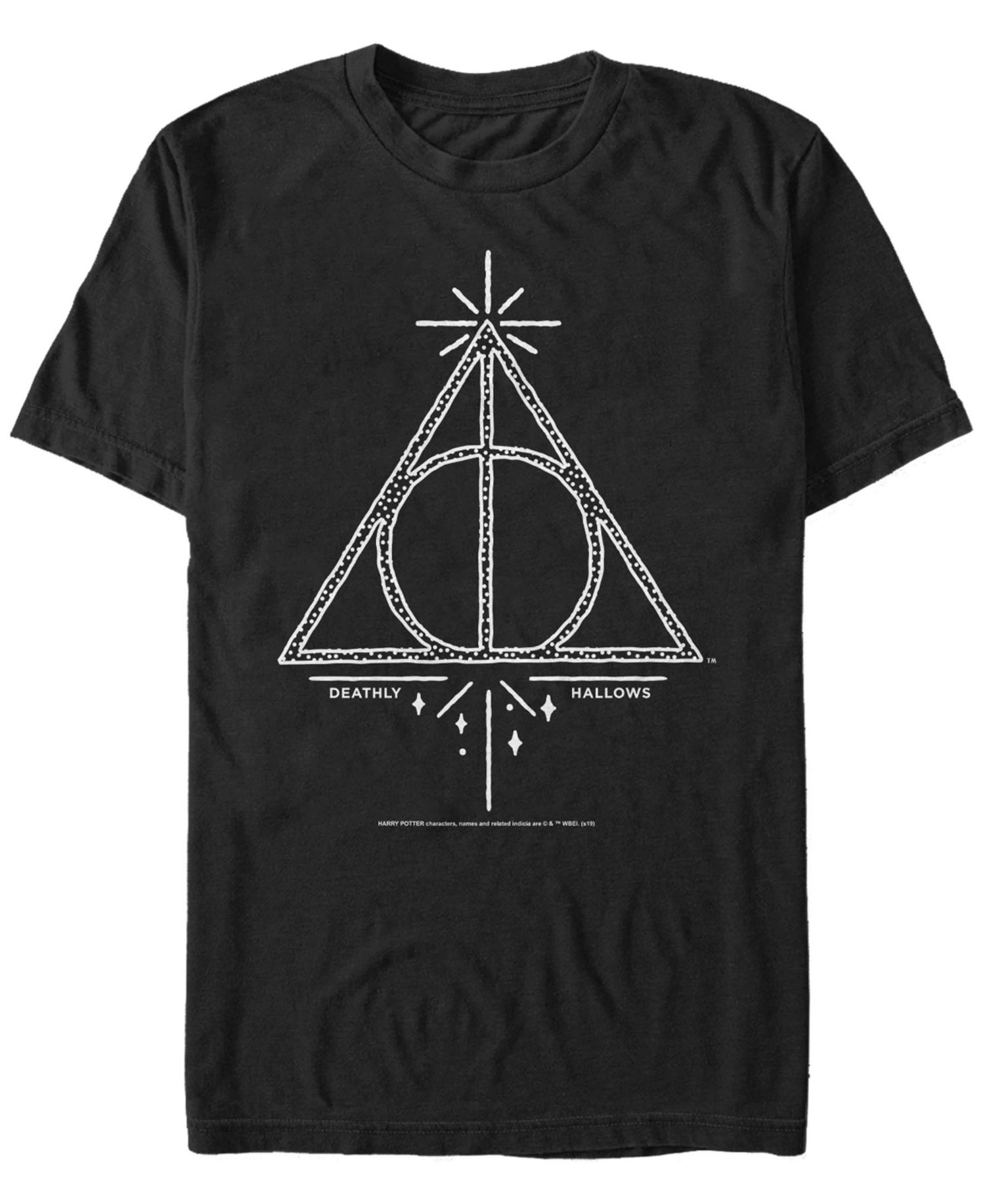 Harry Potter Men's Deathly Hallows Line Sketch Short Sleeve T-Shirt