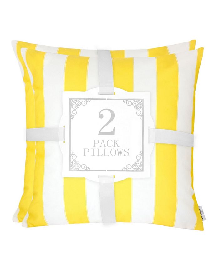 Homey Cozy Olivia Stripe Outdoor Pillow Set of 2 & Reviews Decorative & Throw Pillows Bed