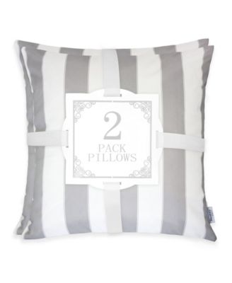 Olivia Stripe Indoor/Outdoor 2-Pack Decorative Pillows, 20" x 20"