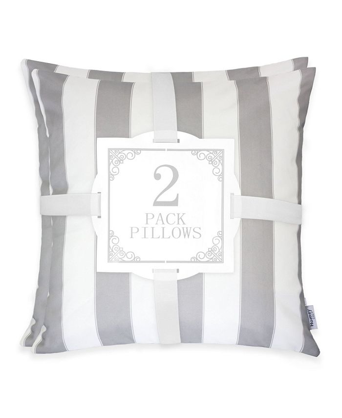 Homey Cozy Olivia Stripe Outdoor Pillow Set of 2 & Reviews Decorative & Throw Pillows Bed