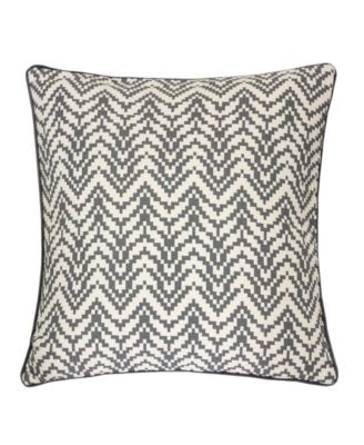 Homey Cozy Zoe Chevron Bow Square Decorative Throw Pillow - Macy's
