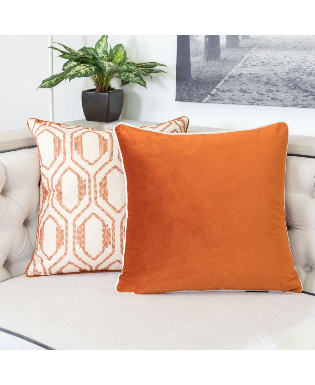 Homey Cozy Skylar Velvet Square Decorative Throw Pillow