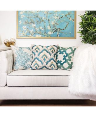 Amy Embroidery Decorative Pillow, 20" x 20"