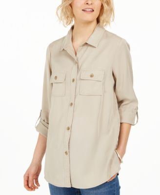 Charter Club - Petite Button-Up Tunic