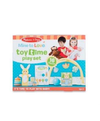 Melissa Doug Mine to Love Toy Time Play Set for Dolls with Activity Gym, Stacker, Blocks, More 16 pcs