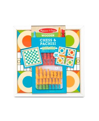 Melissa and Doug Wooden Chess and Pachisi