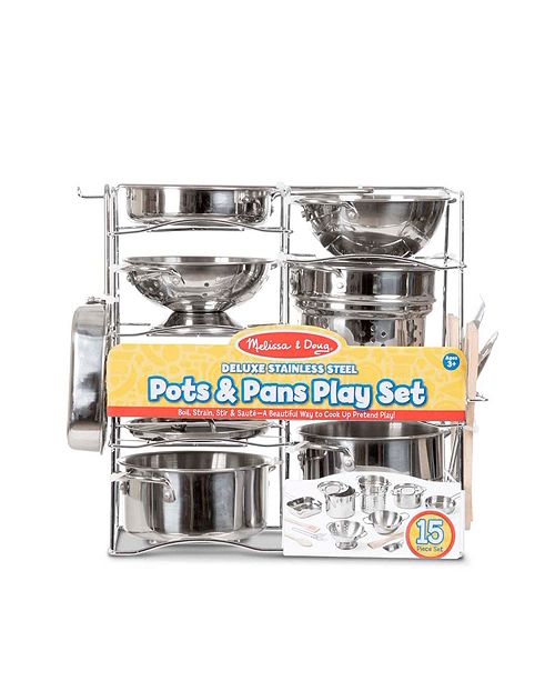 Melissa And Doug Melissa Doug Deluxe Stainless Steel Pots Pans