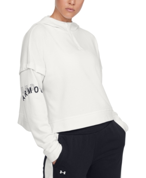 Under Armour Women S Rival Half Zip Hoodie In White Modesens