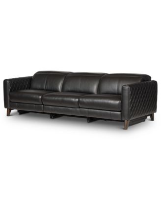 Furniture CLOSEOUT! Jaconna 3-Pc. Leather Sofa With 3 Power Recliners ...