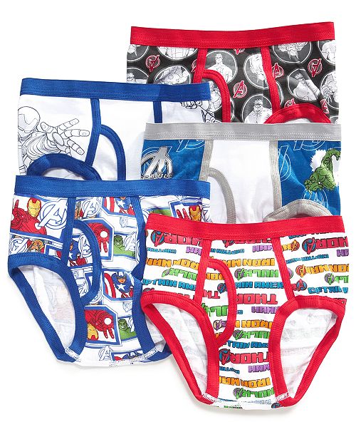 Avengers Marvel S 5 Pk Cotton Briefs Little Boys Big Boys Reviews Underwear Socks Kids Macy S