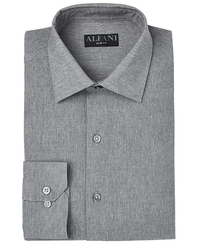 Alfani Men's Slim-Fit Heather Dress Shirt, Created for Macy's - Macy's