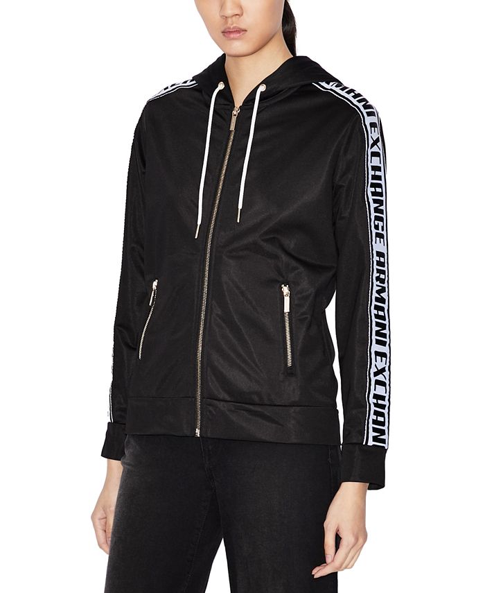 Armani exchange zip up new arrivals hoodie