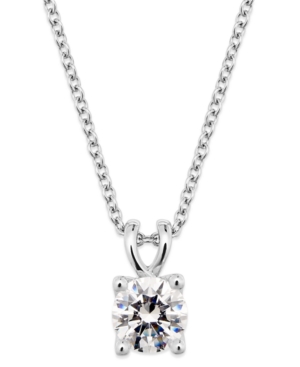image of X3 Certified Diamond Pendant Necklace in 18k White Gold (1 ct. t.w.), Created for Macy-s
