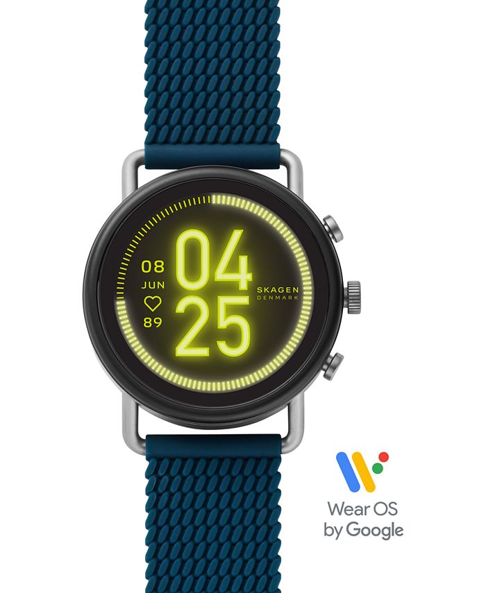 Skagen Unisex Falster 3 Blue Silicone Strap Touchscreen Smart