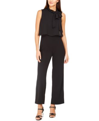 tie neck jumpsuit